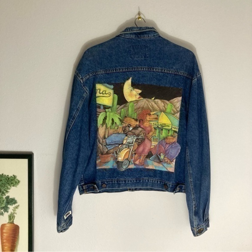 Artwear Collection vintage desert camel jean jacket size M